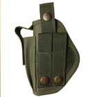 Кобура ВОЛМАС для ПМ с системой крепления Molle с карманом для магазина олива + тренчик шнур страховочный олива - изображение 3