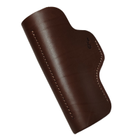 Кобура Волмас для Glock 17 прихованого носіння на скобі шкіряна коричнева - зображення 7