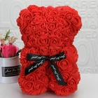 Медведь из 3D роз Teddy Bear 25 см мишка из роз красный
