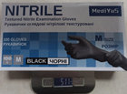 Перчатки нитриловые М черные Medi YuS Black неопудренные 100 шт повышенной плотности - изображение 4