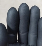Перчатки нитриловые М черные Medi YuS Black неопудренные 100 шт повышенной плотности - изображение 6