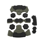 Защитные подушки для шлема FAST, Mich GEN4 (18 шт + 24 Velcro), Олива (15218) - изображение 5