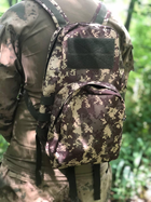Військовий тактичний штурмовий рюкзак у кольорі піксель на 20 літрів з системою MOLLE для туристів та військових ЗСУ - зображення 1