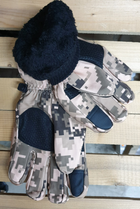 Перчатки водонепроницаемые на меху с сенсорным эфектом, мужские зимние перчатки Пиксель XXL - изображение 4