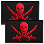 Набір шевронів 2 шт із липучкою Пірат Jolly Roger 5х8 см (800029880) TM IDEIA - зображення 1