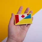 Набор шевронов 2 шт с липучкой Флаг Украины и Канады 5х8 см - изображение 3