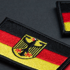 Набір шевронів 2 шт нашивка з липучкою Прапор Німеччини 5х8 см, вишитий патч (800029795) TM IDEIA - зображення 4