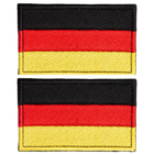 Шеврон 2 шт, нашивка на липучке Флаг Германии ФРГ, вышитый патч 5х8 см (800029794) TM IDEIA - изображение 1