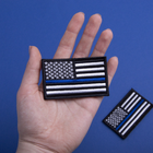Набор шевронов 2 шт с липучкой Флаг Полиции США, вышитый патч 5х8 см (800029877) TM IDEIA - изображение 3