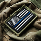 Набор шевронов 2 шт с липучкой Флаг Полиции США, вышитый патч 5х8 см (800029877) TM IDEIA - изображение 6