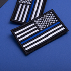 Набір шевронів 2 шт з липучкою Прапор Поліції США віддзеркалений, вишитий патч 5х8 см (800029878) TM IDEIA - зображення 7