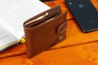 Стильне шкіряне чоловіче портмоне ST Leather В103 Коричневий