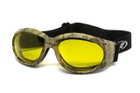 Очки защитные с уплотнителем Global Vision Eliminator Camo Forest (yellow), желтые в камуфлированной оправе - изображение 1