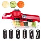 Мультислайсер Овощерезка для овощей и фруктов Slicer 6 in 1 Красный c контейнером (SH7711677)