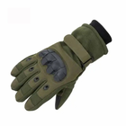 Зимние перчатки Оливкового цвета с сенсорным эфектом, утепленные мужские перчатки XL - изображение 5