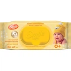 Дитячі вологі серветки Smile baby з екстрактом ромашки, алое та вітамінним комплексом з клапаном 60 шт. (4823071655049)