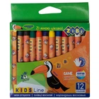 Карандаши цветные ZiBi Kids line восковые, 12 цветов (ZB.2481)