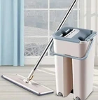 Швабра и Ведро Большое Scratch Cleaning Mop со складной ручкой и системой отжима, две насадки микрофибры