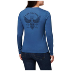 Женская футболка на длинный рукав 5.11 ALL HOGS GO TO HEAVEN LONG SLEEVE TEE 69225 Small, Ensign Blue - изображение 2