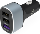 Автомобільний зарядний пристрій Krux 3× USB QC 3.0 DCP AFC HSC 42 Вт (KRX0063) - зображення 1