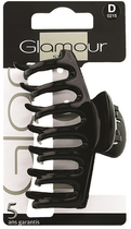 Заколка-краб для волосся Glamour Чорна (3031440002153) - зображення 1
