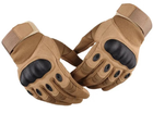 Универсальные тактические защитные полнопалые перчатки с защитой косточек койот 8002-L - изображение 7