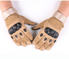 Універсальні тактичні захисні повнопалі рукавички із захистом кісточок койот 8002-М - зображення 5