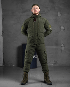 Тактический зимний теплый военный комплект Fastpos ( Куртка + Штаны ), Камуфляж: Олива, Размер: M - изображение 1
