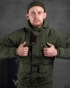 Тактичний зимовий теплий військовий комплект Fastpos ( Куртка + Штани ), Камуфляж: Олива, Розмір: L - зображення 6