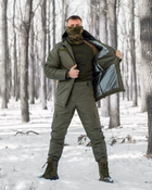 Тактичний зимовий теплий військовий комплект StormSnow ( Куртка + Штани ), Камуфляж: Олива, Розмір: L - зображення 1