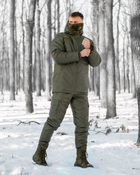Тактичний зимовий теплий військовий комплект StormSnow ( Куртка + Штани ), Камуфляж: Олива, Розмір: L - зображення 3
