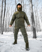 Тактичний зимовий теплий військовий комплект StormSnow ( Куртка + Штани ), Камуфляж: Олива, Розмір: XXL - зображення 4