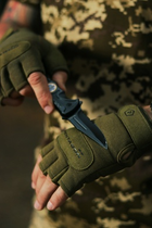 Рукавиці тактичні безпалі Pentagon Duty Mechanic 1/2 Gloves Olive Green S - зображення 7