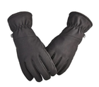 Водоотталкивающие тактические ветрозащитные Softshell на флисе зимние перчатки Черные 9001-XL - изображение 4