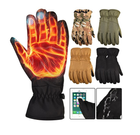 Водовідштовхувальні тактичні захисні вітрозахисні Softshell на флісі зимові рукавички Чорні 9001-М - зображення 3