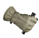 Водоотталкивающие ветрозащитные Softshell на флисе зимние перчатки Олива 9002-М - изображение 3