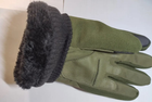 Зимові тактичні рукавиці, олива, теплі на флісі D3-PMR-PRCT-L - зображення 3