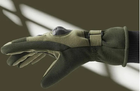 Зимові тактичні рукавиці, олива, теплі на флісі D3-PMR-PRCT-L - зображення 4