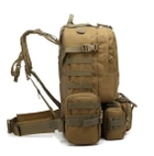 Тактический походный рюкзак на 56 л D3-GGL-402 Койот - изображение 3