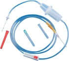 Пристрій для переливання крові Гемопласт стерильний ПК 21-02 з металевою голкою до ємності Луєр 180 шт (24175) - зображення 1