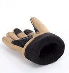 Водовідштовхувальні вітрозахисні зимові Softshell тактичні на флісі рукавички Койот 9003-М - зображення 4