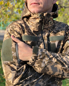 Куртка тактическая Soft Shell водонепроницаемая ММ-14 Пиксель 56 - изображение 5