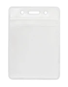 Бейдж вертикальный Optima 75x95 мм ПВХ прозрачный (O45612)