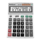 Настольный калькулятор Brilliant 151х204х38 мм 12 разрядный пластик белый (BS 7722M)