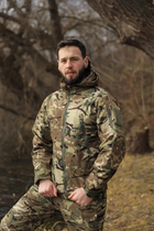 Костюм чоловічий Undolini Soft Shell Мультикам Демісезонний 50 UND штани куртка з капюшоном на замку збереження тепла захист від вітру й опадів - зображення 4