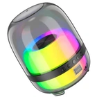 Портативна Bluetooth колонка з багатофункціональною підсвіткою HOCO BS58 Crystal Colorful Luminous 10W Black