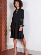 Плаття-сорочка міді жіноче Lanti Suk151 38 Чорне (5904252709559) - зображення 3