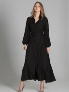 Плаття-сорочка максі жіноче Lanti SUK204 34/36 Чорне (5904252721797) - зображення 1
