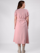 Sukienka trapezowa damska midi MODAGI A5 S/M Różowa (5904996500191) - obraz 2