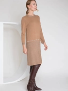 Плаття-светр міді жіноче Deni Cler Milano T-Dc-328D-0S-20-19-1 36 Коричневе (3300000759524) - зображення 3